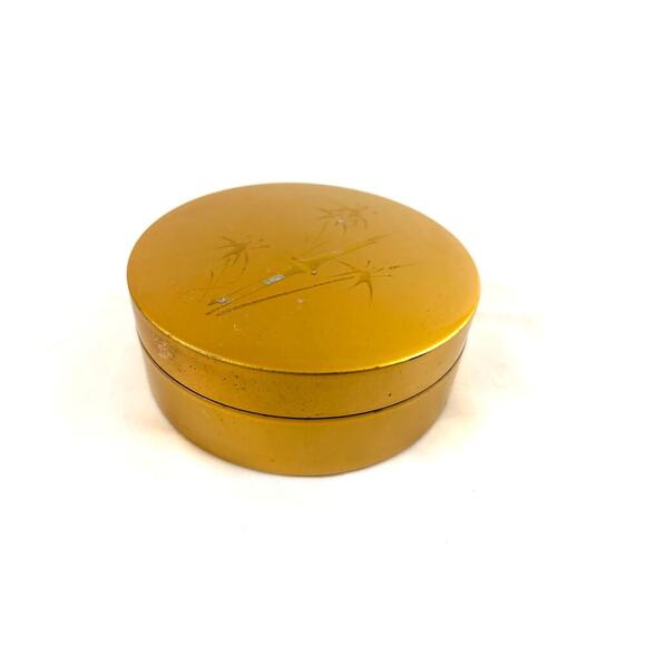 VTG Otagiri Original Gold Lacquer Coaster Set of 6 Bamboo Motif - Picture 8 of 15